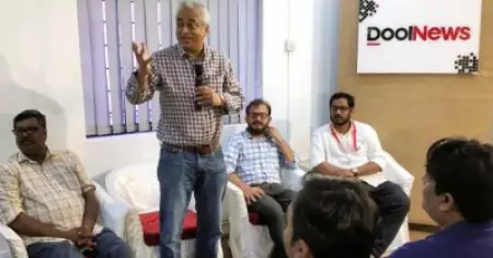 'മികച്ച മാധ്യമസ്ഥാപനമാകണമെങ്കില്‍ യഥാര്‍ത്ഥ വാര്‍ത്തകള്‍ റിപ്പോര്‍ട്ട് ചെയ്യണം, അര്‍ണബ് ശൈലി പിന്തുടരരുത്'; ഡൂള്‍ന്യൂസ് പുതിയ ഓഫീസ് ഉദ്ഘാടനം നിര്‍വഹിച്ച് രജ്ദീപ് സര്‍ദേശായി