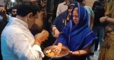 'മാസ്‌കുമില്ല, അകലവും പാലിച്ചില്ല'; കൊവിഡ് നിര്‍ദേശങ്ങള്‍ കാറ്റില്‍ പറത്തി മധ്യപ്രദേശ് ആരോഗ്യമന്ത്രിക്ക് സ്വീകരണം