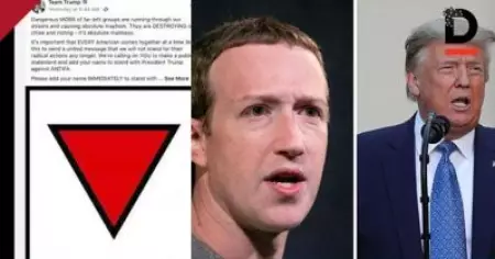'തലകീഴായ ചുവന്ന ത്രികോണം'; നാസി പ്രത്യയശാസ്ത്രം പ്രചരിപ്പിച്ച ട്രംപിന്റെ പോസ്റ്റുകള്‍ നീക്കം ചെയ്ത് ഫേസ്ബുക്ക്