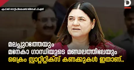 മലപ്പുറത്തേയും മനേകാ ഗാന്ധിയുടേയും മണ്ഡലത്തിലേയും ക്രൈം സ്റ്റാറ്റിറ്റിക്‌സ് കണക്കുകള്‍ ഇതാണ്..