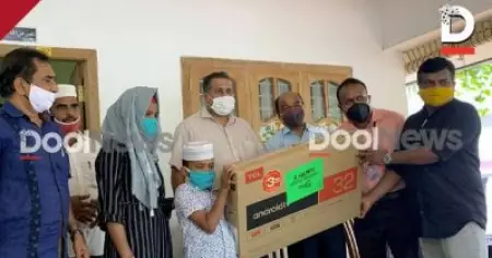 മില്‍മ ഫായിസിന് പതിനായിരം രൂപയും ടിവിയും നല്‍കി; തുക ദുരിതാശ്വാസ നിധിയിലേക്ക് നല്‍കി ഫായിസ്