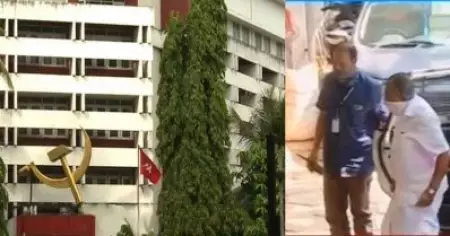 പിണറായി എ.കെ.ജി സെന്ററില്‍, കോടിയേരിയടക്കമുള്ള നേതാക്കളുമായി തിരക്കിട്ട ചര്‍ച്ച