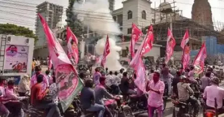 ഹൈദരാബാദില്‍ ആര്‍ക്കും കേവലഭൂരിപക്ഷമില്ല; ടി.ആര്‍.എസ് ഏറ്റവും വലിയ ഒറ്റക്കക്ഷി