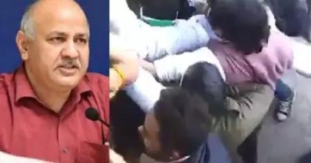 ദല്‍ഹി ഉപമുഖ്യമന്ത്രി മനീഷ് സിസോദിയയുടെ വീടിന് നേരെ ബി.ജെ.പി ആക്രമണം