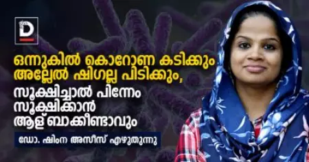 ഒന്നുകില്‍ കൊറോണ കടിക്കും അല്ലേല്‍ ഷിഗല്ല പിടിക്കും; സൂക്ഷിച്ചാല്‍ പിന്നേം സൂക്ഷിക്കാന്‍ ആള് ബാക്കീണ്ടാവും : ഡോക്ടര്‍ ഷിംന അസീസ് എഴുതുന്നു