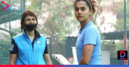 'ബാറ്റും ബോളുമായി ക്രീസിലിറങ്ങി തപ്‌സി പന്നു'; സബാഷ് മിതുവിലെ ക്രിക്കറ്റ് പരിശീലന ചിത്രങ്ങള്‍ ഏറ്റെടുത്ത് സോഷ്യല്‍ മീഡിയ