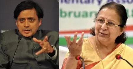 'എന്റെ മരണം പ്രഖ്യാപിക്കാന്‍ എന്ത് അടിയന്തര സാഹചര്യമായിരുന്നു'? തരൂരിനെതിരെ സുമിത്ര മഹാജന്‍