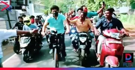 സൈക്കിളിലെത്തി വോട്ട് ചെയ്ത് ദളപതി വിജയ്; പെട്രോള്‍ വിലവര്‍ധനയ്ക്കും അണ്ണാഡി.എം.കെ - ബി.ജെ.പിയ്ക്കുമെതിരെയുമുള്ള  പ്രതിഷേധമെന്ന് സോഷ്യല്‍ മീഡിയ
