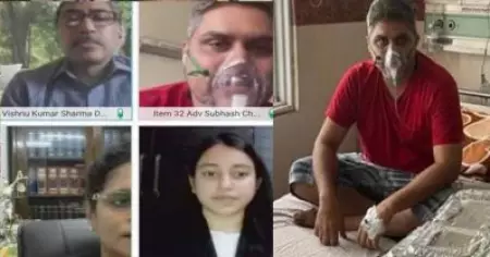 വിദേശത്ത് മരിച്ച വ്യക്തിയുടെ കുടുംബത്തിനായി കൊവിഡ് കിടക്കയിലും ഓക്‌സിജന്‍ മാസ്‌ക് ധരിച്ച് വാദം; മലയാളി അഭിഭാഷകന്‍ സംസാരിക്കുന്നു