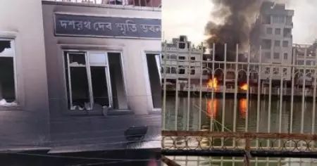ത്രിപുരയിലെ സി.പി.ഐ.എം ഓഫീസുകള്‍ക്ക് നേരെ ജയ് ശ്രീറാം മുഴക്കി ബി.ജെ.പി അക്രമണം; സംസ്ഥാനകമ്മറ്റി ഓഫീസ് തീവെച്ചു