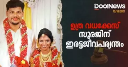 ഉത്ര വധക്കേസ്; സൂരജിന് ഇരട്ട ജീവപര്യന്തം