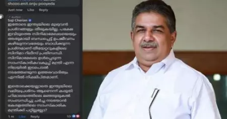 'ഹിമാലയത്തിലെ മഞ്ഞുരുകല്‍ കേരളത്തിലെ സാംസ്‌കാരിക മന്ത്രിക്ക് ചര്‍ച്ച ചെയ്യാന്‍ പറ്റില്ലല്ലോ'; മരക്കാര്‍ പോസ്റ്റിലെ പരിഹാസ കമന്റിന് സജി ചെറിയാന്റെ മറുപടി