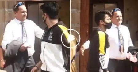 ഒന്നു നിര്‍ത്തൂ അച്ഛാ; ഫോട്ടോയെടുക്കാന്‍ വിസമ്മതിച്ച് അര്‍ബ്ബാസ് മര്‍ച്ചന്റ്, വീഡിയോ വൈറല്‍