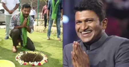 പുനീതിന്റെ പേരില്‍ ചെടി നട്ട് നടന്‍ വിശാല്‍