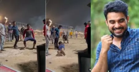 'നീ പക പോക്കുവാണ് അല്ലേടാ'; മിന്നല്‍ മുരളി ലൊക്കേഷനിലെ വീഡിയോ പുറത്തുവിട്ട ബേസിലിനോട് ടൊവിനോ