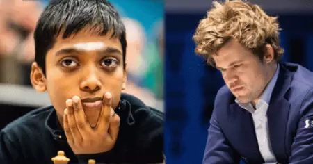 വിശ്വനാഥന്‍ ആനന്ദിന്റെ പിന്‍ഗാമി; മാഗ്നസ് കാള്‍സണെ അട്ടിമറിച്ച് ഇന്ത്യയുടെ 16കാരന്‍