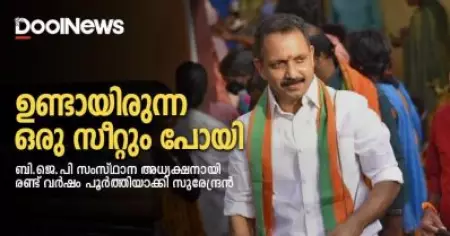 ഉണ്ടായിരുന്ന ഒരു സീറ്റും പോയി, കുഴല്‍പ്പണ വിവാദം, കൊണ്ടുവരുന്ന ഒരു വര്‍ഗീയ അജണ്ടയും ഏല്‍ക്കുന്നില്ല; ബി.ജെ.പി സംസ്ഥാന അധ്യക്ഷനായി രണ്ട് വര്‍ഷം പൂര്‍ത്തിയാക്കി സുരേന്ദ്രന്‍