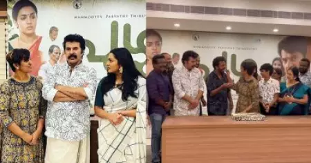 മമ്മൂട്ടിക്കും പാര്‍വതിക്കുമൊപ്പം കേക്ക് മുറിച്ച് റത്തീന; പുഴു വിജയാഘോഷം