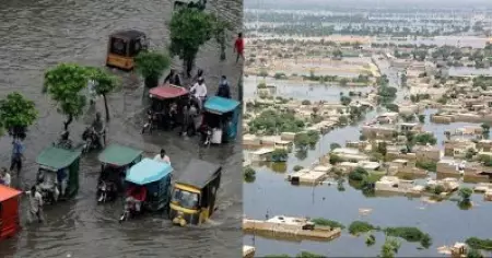 പാകിസ്ഥാനില്‍ വെള്ളപ്പൊക്കത്തില്‍ അമ്പതോളം ഗ്രാമങ്ങള്‍ മുങ്ങിപ്പോയതായി റിപ്പോര്‍ട്ട്