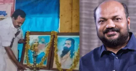 സ്വയം സേവകന്റെ അച്ചടക്കത്തോടെ ശിരസ് കുനിച്ച് ഗോള്‍വാള്‍ക്കറിന് മുന്നില്‍ വിളക്ക് കൊളുത്തുകയല്ല വി.എസ്. ചെയ്തത്: പി. രാജീവ്