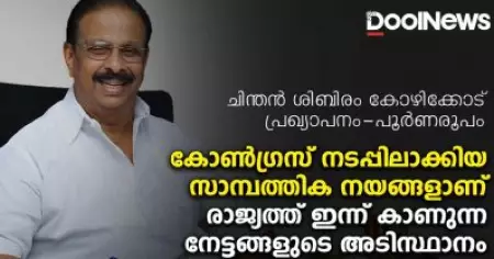 കോണ്‍ഗ്രസ് നടപ്പിലാക്കിയ സാമ്പത്തിക നയങ്ങളാണ് ഇന്ന് കാണുന്ന നേട്ടങ്ങളുടെ അടിസ്ഥാനം | കെ. സുധാകരന്‍