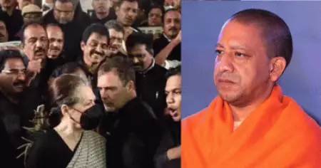 കറുത്ത വസ്ത്രത്തില്‍ കോണ്‍ഗ്രസ് പ്രതിഷേധിക്കുന്നത് രാമഭക്തരെ അപകീര്‍ത്തിപ്പെടുത്തുന്നതിന് തുല്യം: യോഗി ആദിത്യനാഥ്