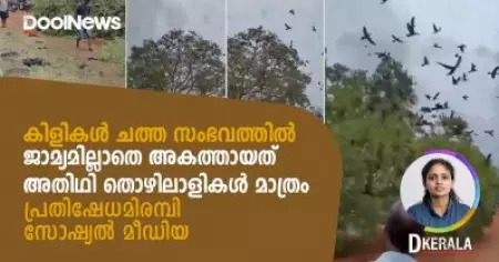 കിളികള്‍ ചത്ത സംഭവത്തില്‍ ജാമ്യമില്ലാതെ അകത്തായത് അതിഥി തൊഴിലാളികള്‍, പ്രതിഷേധം | D Kerala