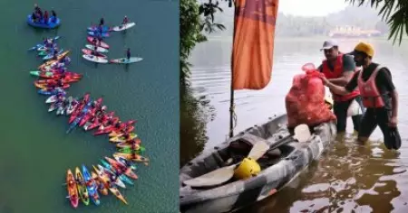 മൂന്ന് ദിവസത്തിനുള്ളില്‍ പുഴയില്‍ നിന്നും ശേഖരിച്ചത് 1350 കിലോ മാലിന്യം; ചാലിയാര്‍ റിവര്‍ പാഡില്‍ സമാപിച്ചു