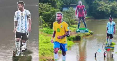 'ആദ്യം വന്നതും അവസാനം പോകുന്നതും'; ലോകം ശ്രദ്ധിച്ച പുള്ളാവൂര്‍ പുഴയില്‍ ഒറ്റക്കായി മെസി