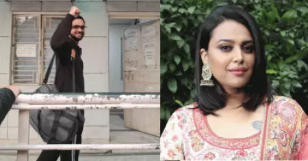 'അനീതി ഉണ്ടായിട്ടും പുഞ്ചിരിച്ച് നേരിടുന്നു'; ചിരിച്ച് യാത്രപറഞ്ഞ് ജയിലിലേക്ക് മടങ്ങുന്ന ഉമര്‍ ഖാലിദിന്റെ ചിത്രം പങ്കുവെച്ച് സ്വര ഭാസ്‌കര്‍