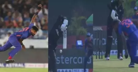 ബൗള്‍ ചെയ്തുള്ള ഓട്ടത്തിനിടയിലും നോട്ടം പന്തിലേക്ക് തന്നെ; വാട്ട് എ ക്യാച്ച് ബൈ ഹാര്‍ദിക്