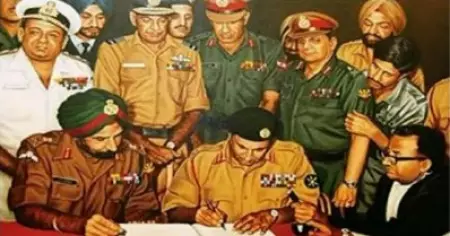 ഞങ്ങള്‍ക്കെതിരെ നീങ്ങിയാല്‍ പഴയത് വീണ്ടും ആവര്‍ത്തിക്കപ്പെടും; ഇന്ത്യക്ക് കീഴടങ്ങുന്ന പാകിസ്ഥാന്റെ ചിത്രം പങ്കുവെച്ച് താലിബാന്‍