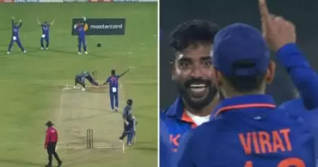 ക്രിക്കറ്റിൽ ഇങ്ങനെയും വിക്കറ്റ് എടുക്കാമോ? കരുണരത്നയെ നാണം കെടുത്തി പുറത്താക്കി സിറാജ്