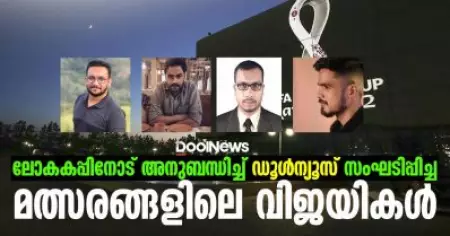 ലോകകപ്പിനോട് അനുബന്ധിച്ച് ഡൂള്‍ന്യൂസ് നടത്തിയ മത്സരങ്ങളിലെ വിജയികള്‍ ഇതാ