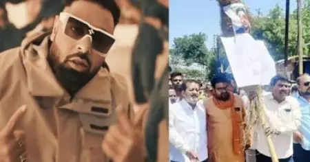 പാട്ടിലൂടെ 'ഭഗവാന്‍ ശിവനെ' അപമാനിച്ചു; റാപ്പര്‍ ബാദ്ഷയുടെ കോലം കത്തിച്ച് പരശുറാം സേന