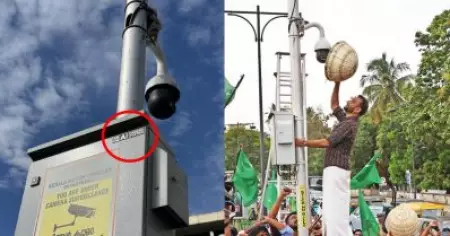 കുട്ടകൊണ്ട് മൂടിയത് സി.സി.ടി.വി ക്യാമറയല്ല, എ.ഐ ക്യാമറ തന്നെ, ഇതാ തെളിവ്; സൈബര്‍ സഖാക്കള്‍ക്ക് ആദരാഞ്ജലി നേരട്ടെ എന്ന ഗാനം ഡെഡിക്കേറ്റ് ചെയ്യുന്നു: പി.കെ ഫിറോസ്