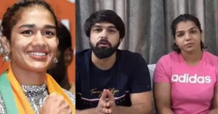 ഗുസ്തി സമരക്കാര്‍ കോണ്‍ഗ്രസിന്റെ കളിപ്പാവകളെന്ന് ബബിത ഫോഗട്ട്; സാക്ഷി മാലികിനെതിരെ ബി.ജെ.പി നേതാവ്‌