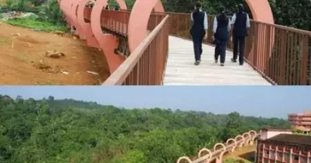 ആണ്‍കുട്ടികളുടെ കണ്ണ് പതിയാതെ പെണ്‍കുട്ടികള്‍ക്ക് ഹോസ്റ്റലുകളിലേക്ക് പോവാനൊരു നിര്‍മിതി; അമല്‍ ജ്യോതി കോളേജിലെ ആകാശ നടപ്പാതക്കെതിരെ വിമര്‍ശനം