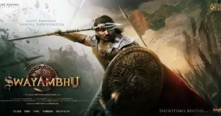 യുദ്ധക്കളത്തിൽ പോരാളിയായി നിഖിൽ സിദ്ധാർഥ, സ്വയംഭൂ ഫസ്റ്റ് ലുക്ക് പുറത്തിറങ്ങി