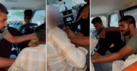 മധ്യപ്രദേശില്‍ മുസ്‌ലിം യുവാവിനെ കൊണ്ട് കാല്‍പാദം നക്കിച്ചു; വാഹനത്തില്‍ വെച്ച് മര്‍ദിക്കുന്ന വീഡിയോ പുറത്ത്