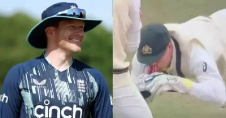 ഉമ്മ വെച്ചത് മതി, മര്യാദക്ക് ക്യാച്ചെടുക്ക് 🤣🤣; ക്രിക്കറ്റ് ലോകത്തെ ചിരിപ്പിച്ച് മോര്‍ഗന്‍