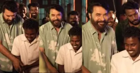 മമ്മൂക്കക്കൊപ്പം കൈ പിടിച്ച് കേക്ക് മുറിച്ച് നത്ത്; വീഡിയോ വൈറല്‍