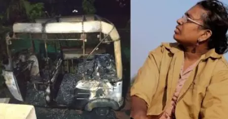 ദളിത് ആക്ടിവിസ്റ്റ് ചിത്രലേഖയുടെ ഓട്ടോക്ക് തീവെച്ചു