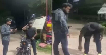 യുവാവിനെക്കൊണ്ട് കാലില്‍ ഉമ്മവെപ്പിച്ച വൈറല്‍ വീഡിയോ; ഗുണ്ടാ നേതാവിനെതിരെ കേസ്
