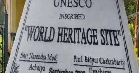 മോദിയും വി.സിയും മാത്രം; ടഗോറില്ലാതെ വിശ്വഭാരതിയിലെ ഫലകങ്ങള്‍