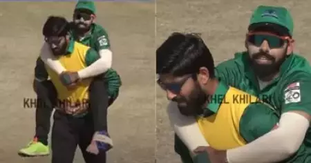 ബ്രോമാന്‍സല്ല, പരിക്കേറ്റ ഷദാബ് ഖാനെ കൊണ്ടുപോകുന്ന രീതിയാണിത്; വീഡിയോ; പാകിസ്ഥാനെതിരെ ആഞ്ഞടിച്ച് ആരാധകര്‍