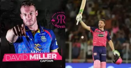 ക്യാപ്റ്റനായി ഡേവിഡ് മില്ലര്‍, കീപ്പറായി ബട്‌ലര്‍; രാജസ്ഥാന്റെ പിങ്ക് പട സൗത്ത് ആഫ്രിക്കയില്‍ ഇന്നിറങ്ങുന്നു
