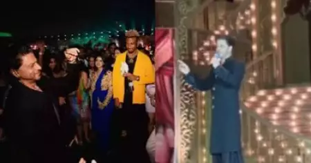 അംബാനിയുടെ വിവാഹ ചടങ്ങില്‍ 'ജയ് ശ്രീറാം' വിളിച്ച് ഷാരൂഖ് ഖാന്‍; ശ്രീരാമനെ അപമാനിച്ചെന്ന് ഒരു കൂട്ടര്‍, ഇ.ഡി പേടിയെന്ന് ചിലര്‍; വിവാദം