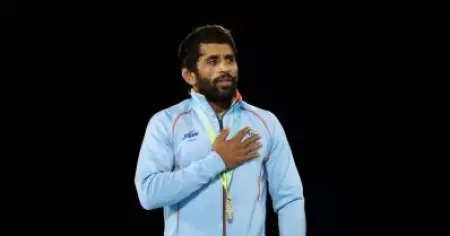 ഗുസ്തി താരം ബജ്‌റംഗ് പൂനിയക്ക് സസ്‌പെന്‍ഷന്‍
