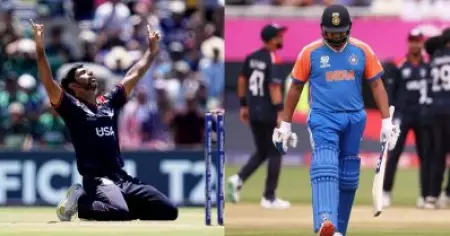 രോഹിത്തിന്റെ വിക്കറ്റ്: പന്തെറിഞ്ഞതും പന്തടിച്ചതും ക്യാച്ചെടുത്തതും ഇന്ത്യന്‍ താരങ്ങള്‍; ചരിത്രം കുറിച്ച് അമേരിക്കന്‍ മാണിക്യങ്ങള്‍